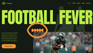 Sports & Wellness website templates - Football Blog (Bold)