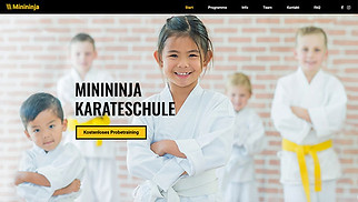 Sport & Fitness Website-Vorlagen - Karateschule für Kinder