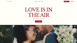 Events website templates - Wedding Invitation (Warm)