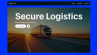  website templates - Freight Company (Blue)