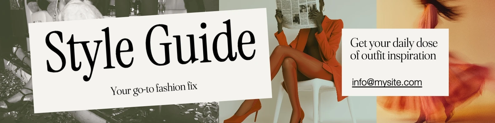 Retro Collage Fashion LinkedIn Banner
