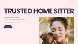 Pets & Animals website templates - House and Pet Sitter (Calm)