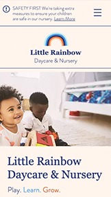 Mẫu trang web Trường học và Trường đại học – Chăm sóc ban ngày