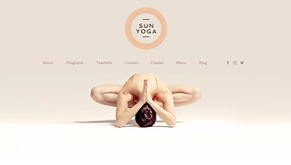 Template Sport e fitness per siti web - Studio di yoga