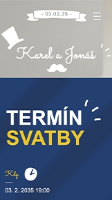 Události website templates – Pozvánka na svatbu
