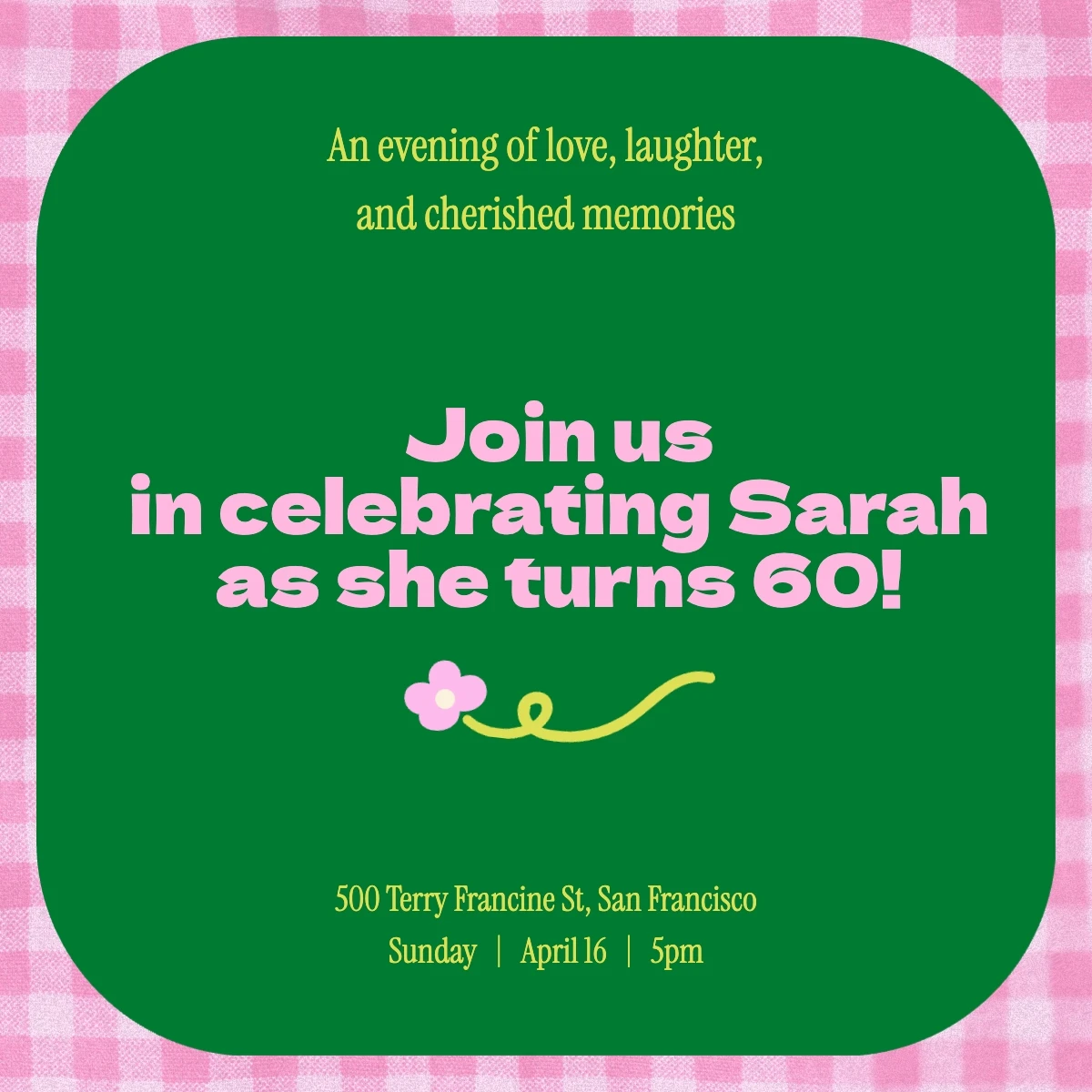 Retro Colorful Birthday Invitation