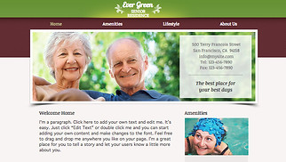 Templates de sites web Communautés - Maison de retraite