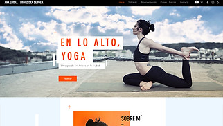 Deportes y fitness plantillas web – Instructor de Yoga