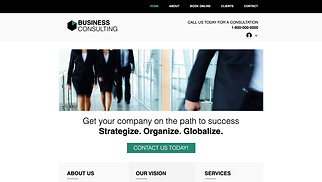 Nettsidetemplater innen Consulting og coaching - Firma for forretningsrådgivning