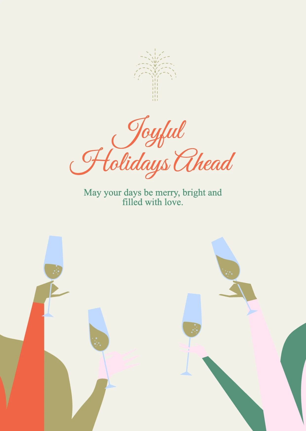 Minimalist Illustrative Holiday Greeting Card