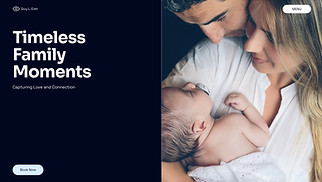 Portfolio & CV website templates - Family Photographer (Blue)