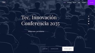 Tecnología y apps plantillas web – Sitio web de conferencias