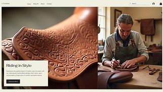 eCommerce website templates - Saddle Manufacturer (Rustic)