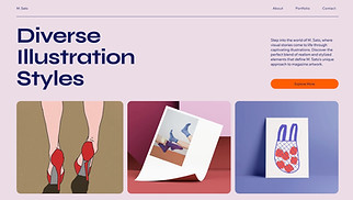 Design website templates - Magazine Illustrator (Stylish)