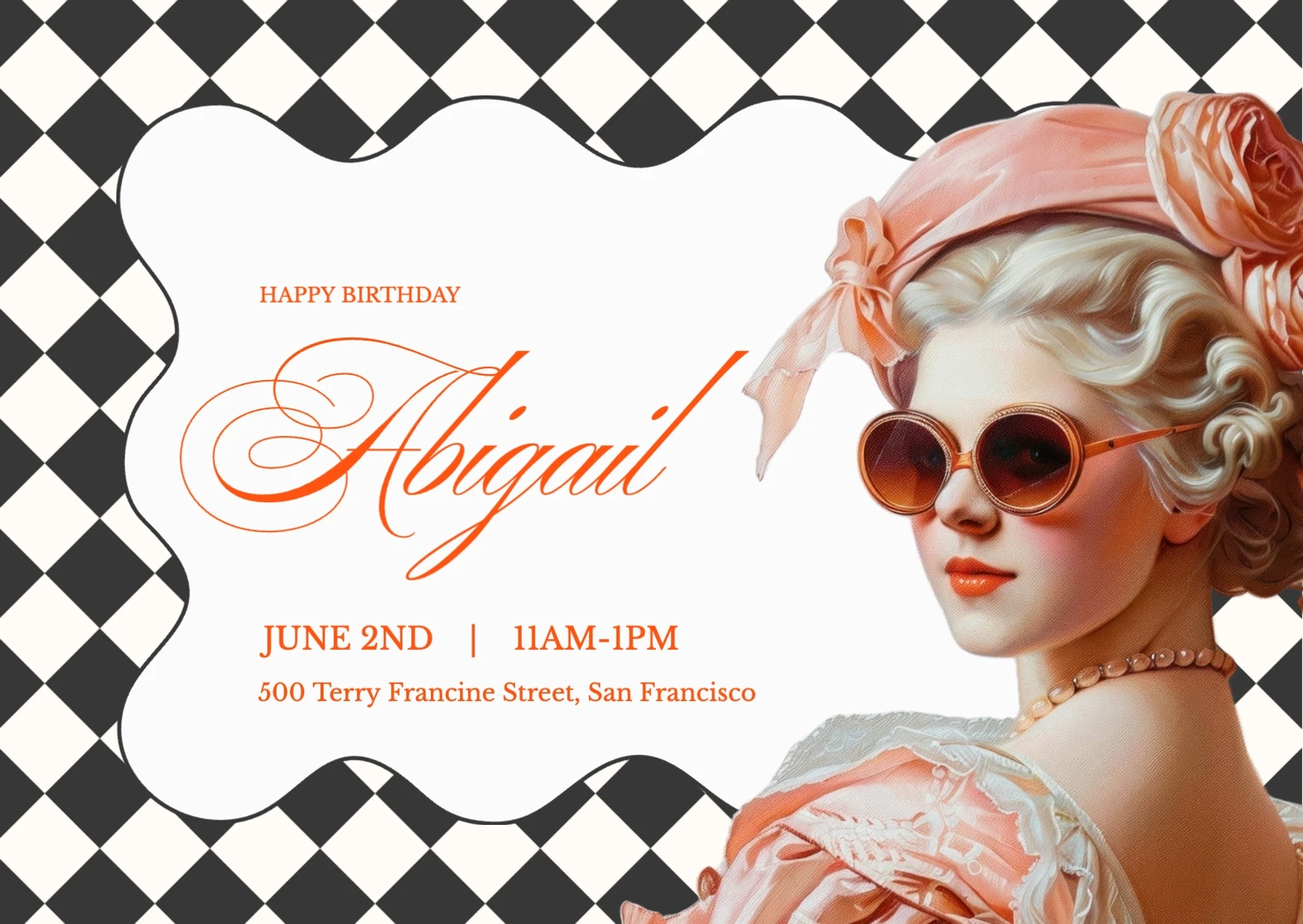Romantic Vintage  Birthday Invitation
