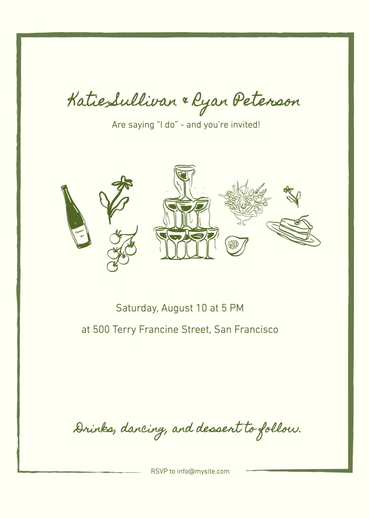 Minimalist Clean Wedding Invitation