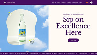 Food & Drinks website templates - Beverage Distributor (Business)