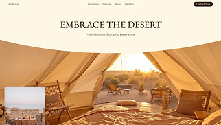 Hotels & B&Bs website templates - Glamping (Desert)
