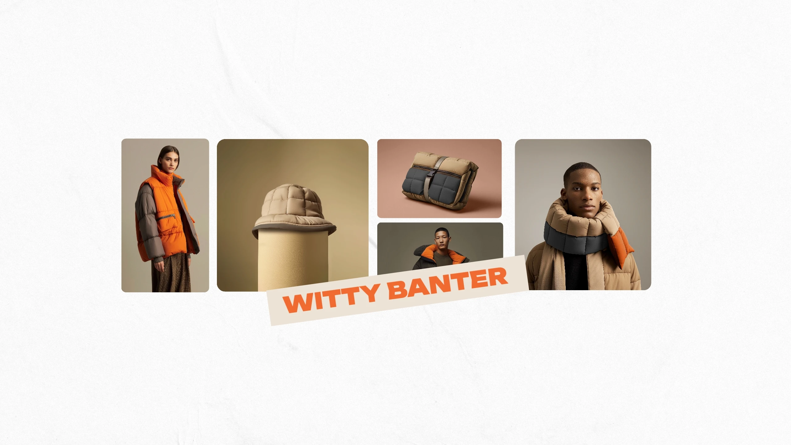 Bold Minimalist Collage Clean Fashion YouTube Banner