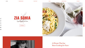 餐廳及食物網站範本- 義大利餐廳