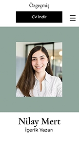 Portfolyo ve Özgeçmiş website templates – Yaratıcı CV 