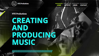 Muziekindustrie website templates - Boekingsbureau
