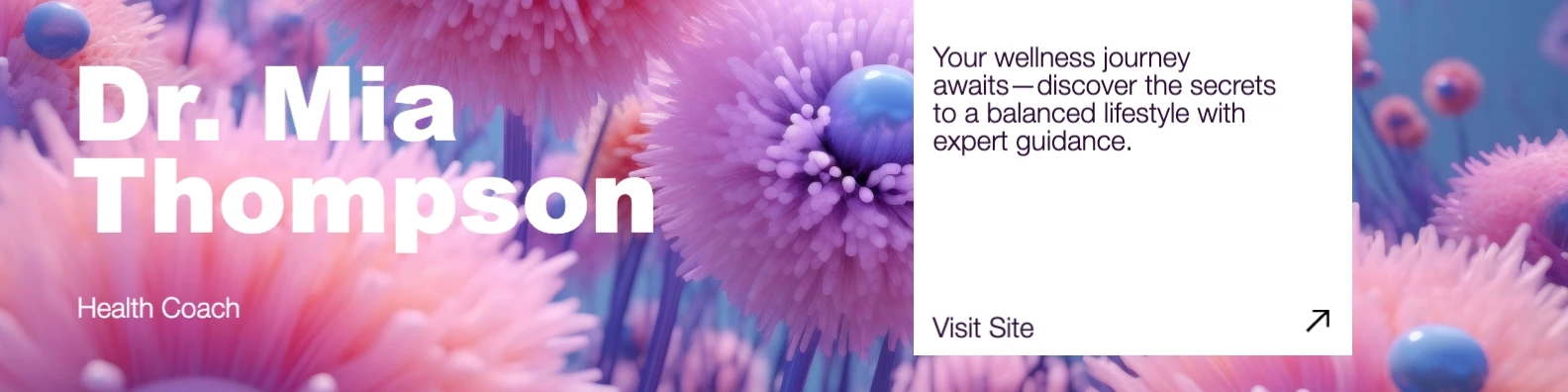 Bold 3D Health & Fitness LinkedIn Banner