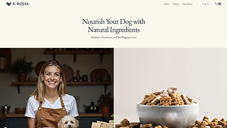 eCommerce website templates - Natural Dog Food Store (Clean)