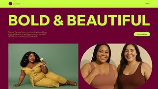 Blog website templates - Plus Size Fashion Blog (Bold)