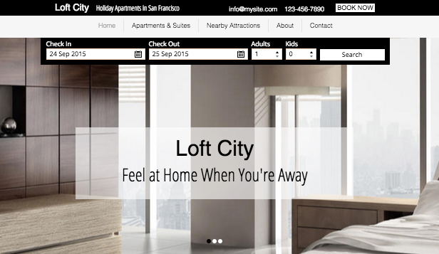 Апартаменты и хостелы website templates – Аренда апартаментов