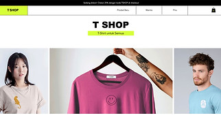 Template situs web eCommerce – Toko T-Shirt