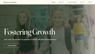 Classes & Courses website templates - School (Green)