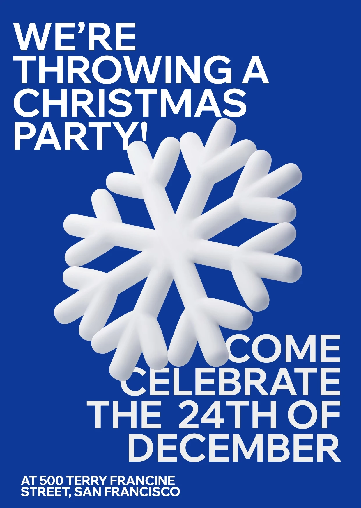 Modern 3D Christmas Invitation