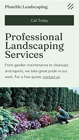 Mẫu trang web Làm nông và Làm vườn – Landscaping Services