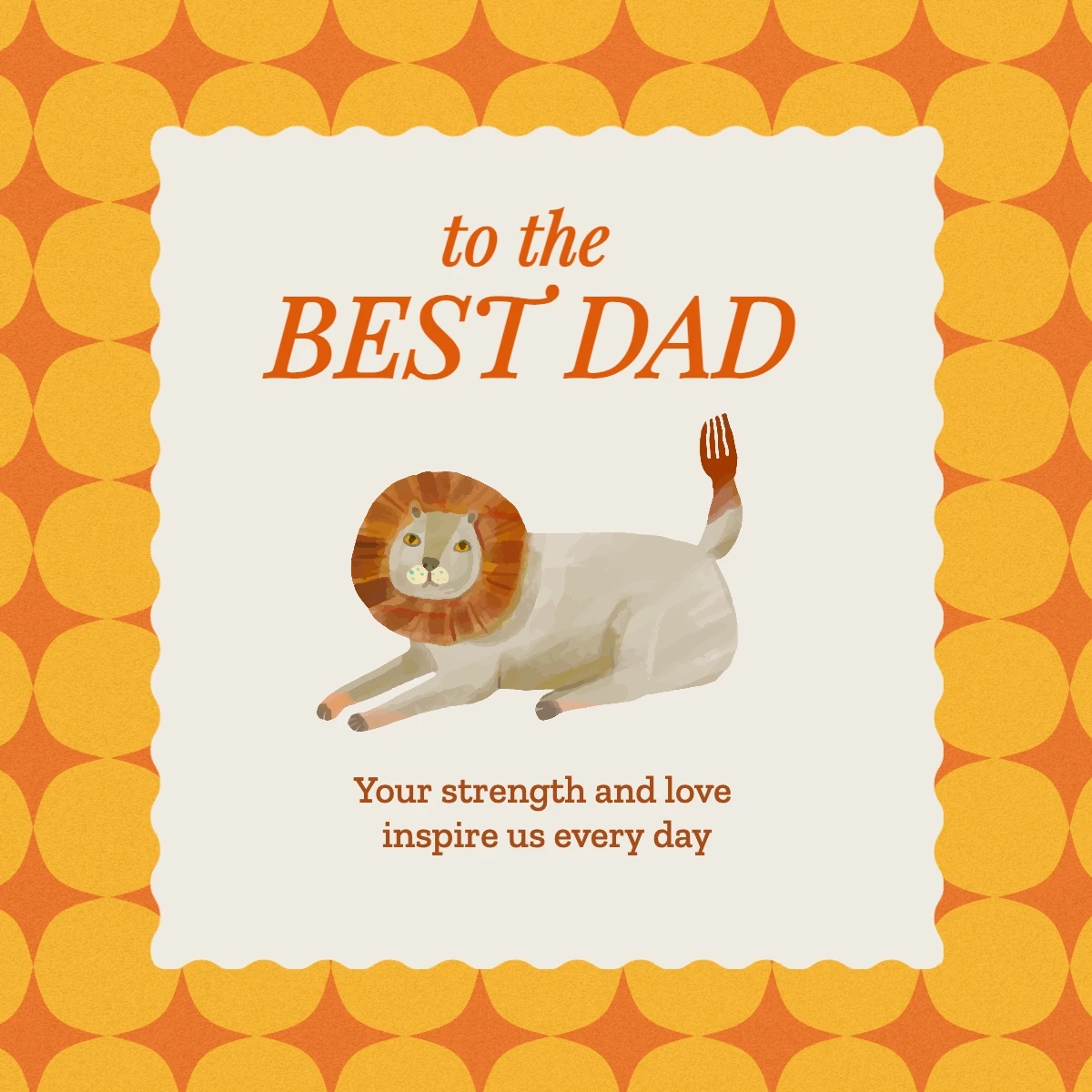 Cute Illustrative Father's Day Greeting Card