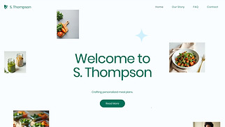 All website templates - Meal Planning App (Playful)