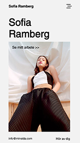 Portfolio och CV website templates – Modedesigner 