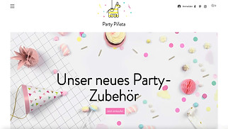 eCommerce Website-Vorlagen - Shop für Party-Zubehör