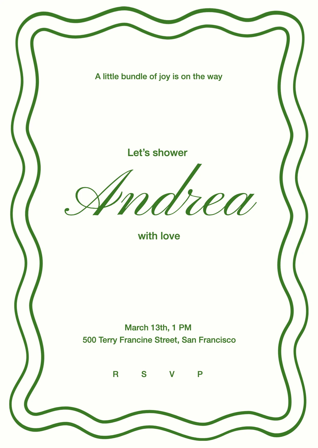 Minimalist Clean Baby Shower Invitation