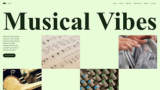 One Page website templates - Album Landing Page (Fresh)
