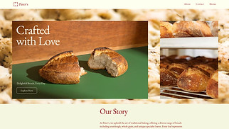Cafe & Bakery website templates - Bread Shop (Earthy)