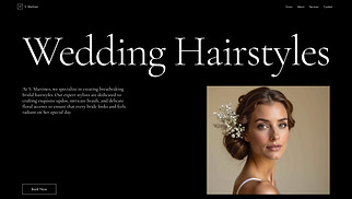 Beauty & Hair website templates - Wedding Hair Stylist (Glamorous)