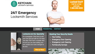 Services & Maintenance website templates - Locksmith