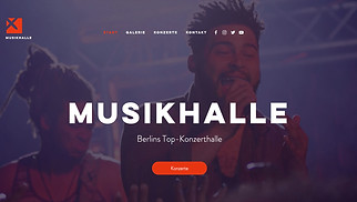 Musikindustrie Website-Vorlagen - Veranstaltungsort