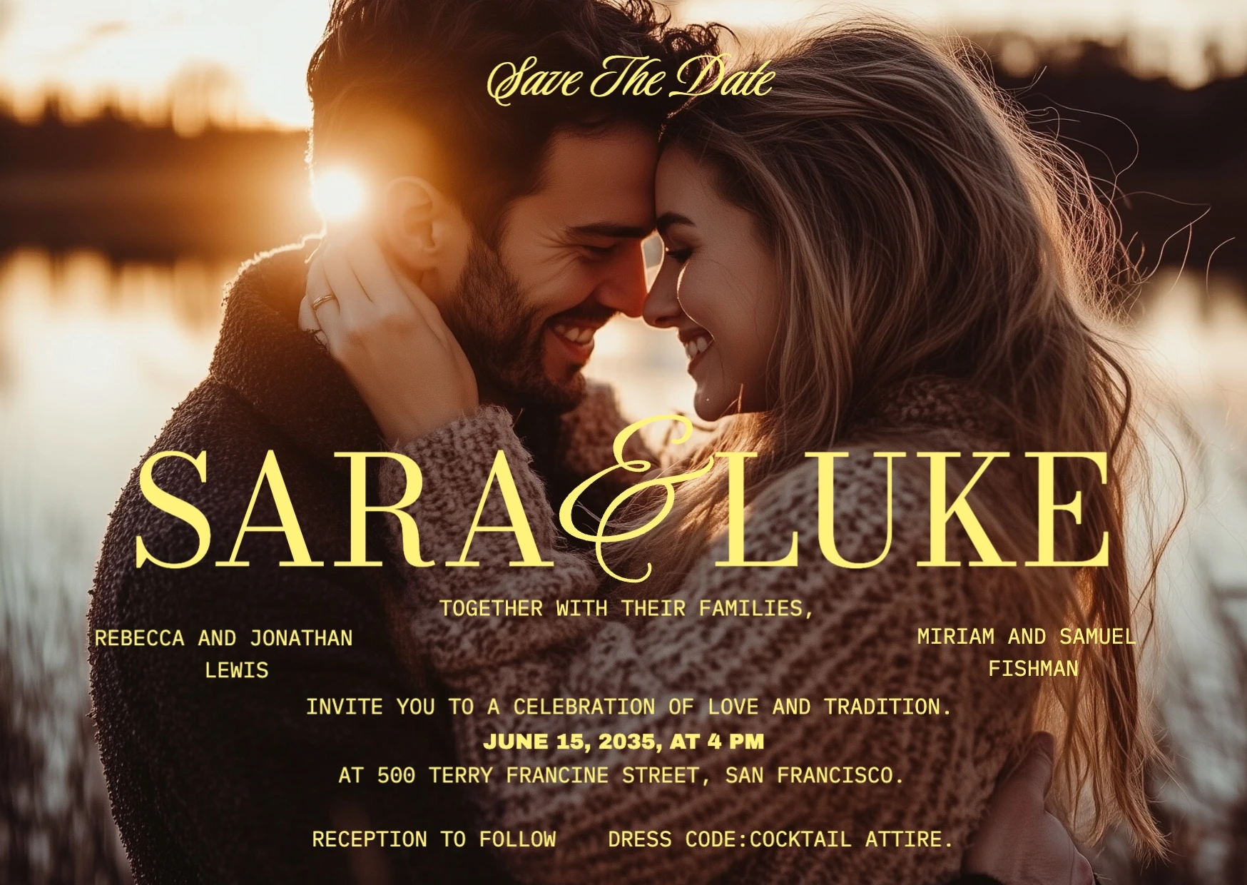 Classic Modern  Wedding Invitation