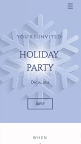 Mẫu trang web Ngày lễ và Lễ kỷ niệm – Thiệp mời dự tiệc ngày lễ