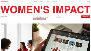 Non-Profit website templates - Online Women's Conference (Modern)