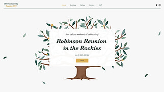 Events website templates - Reunion