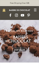 Mẫu trang web Đồ ăn và Thức uống – CH sô-cô-la