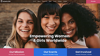 Nettsidetemplater innen Ideell - Frivillige organisasjoner for kvinners myndiggjøring